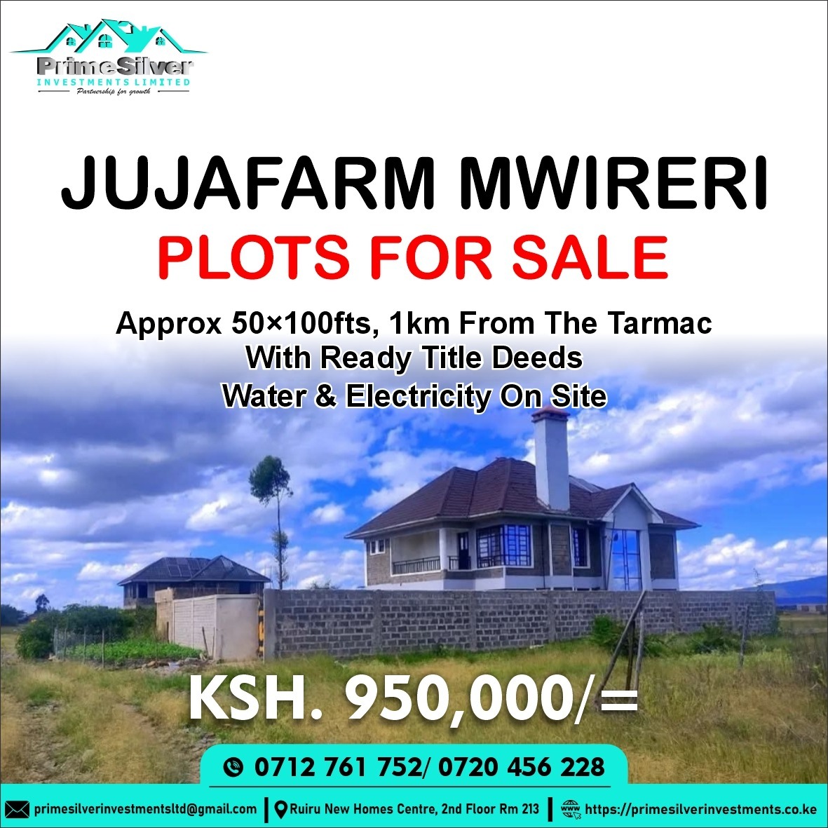 Kiambu-Jajafarm-Mwireri ⅛Acre Plot.
